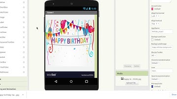 MIT APP INVENTOR TURORIAL-2 .HAPPY BIRTHDAY!!