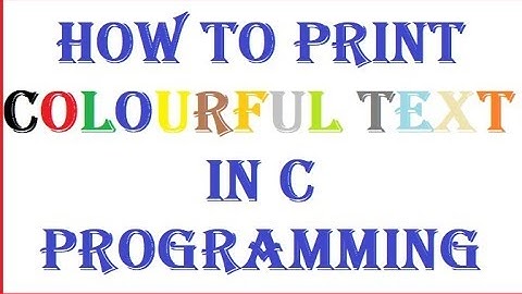 how to print colorful text using textcolor function in C programming in hindi part 1