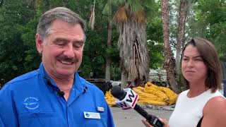 Mote testing air for red tide toxins; discuss Hurricane Michael's impact on the bloom