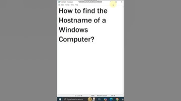 How to find Hostname of Windows Computer