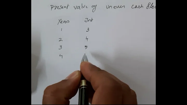 Present Value uneven cash flow