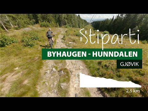 Stistykling på Gjøvik | Fartsfylt sykkelsti for nybegynnere fra Byhaugen via Øverby til Hunndalen