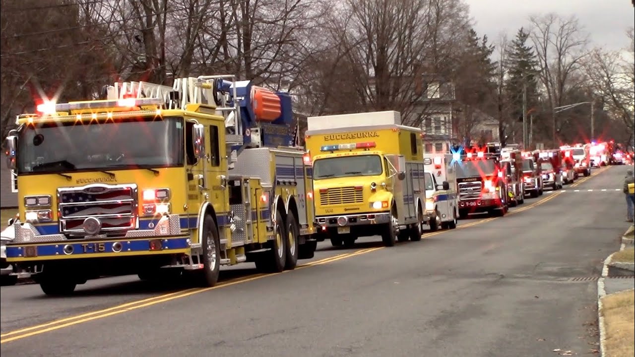 Chester Fire Department Lights And Sirens Fire Truck Parade New Years Day 2025