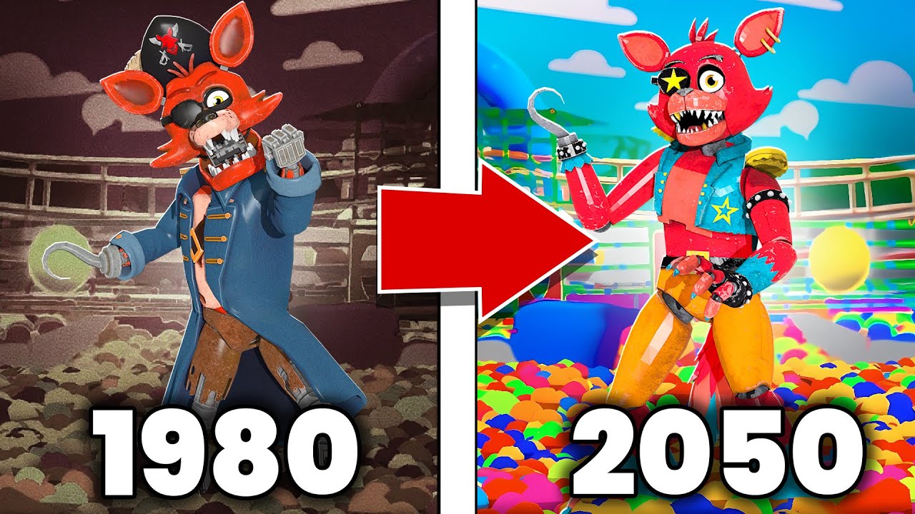 Glamrock Foxy THEN VS NOW! FNAF Animatronic Evolution