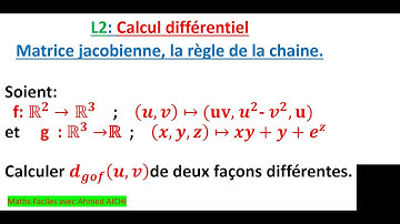 L2/L3: La différentielle de la composée de deux fonctions, règle de la chaine, matrice jacobienne.