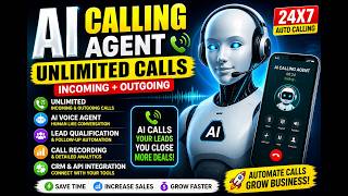 AI Calling Agent 🔥 Unlimited Calls | Auto Incoming + Outgoing Call moontechpro