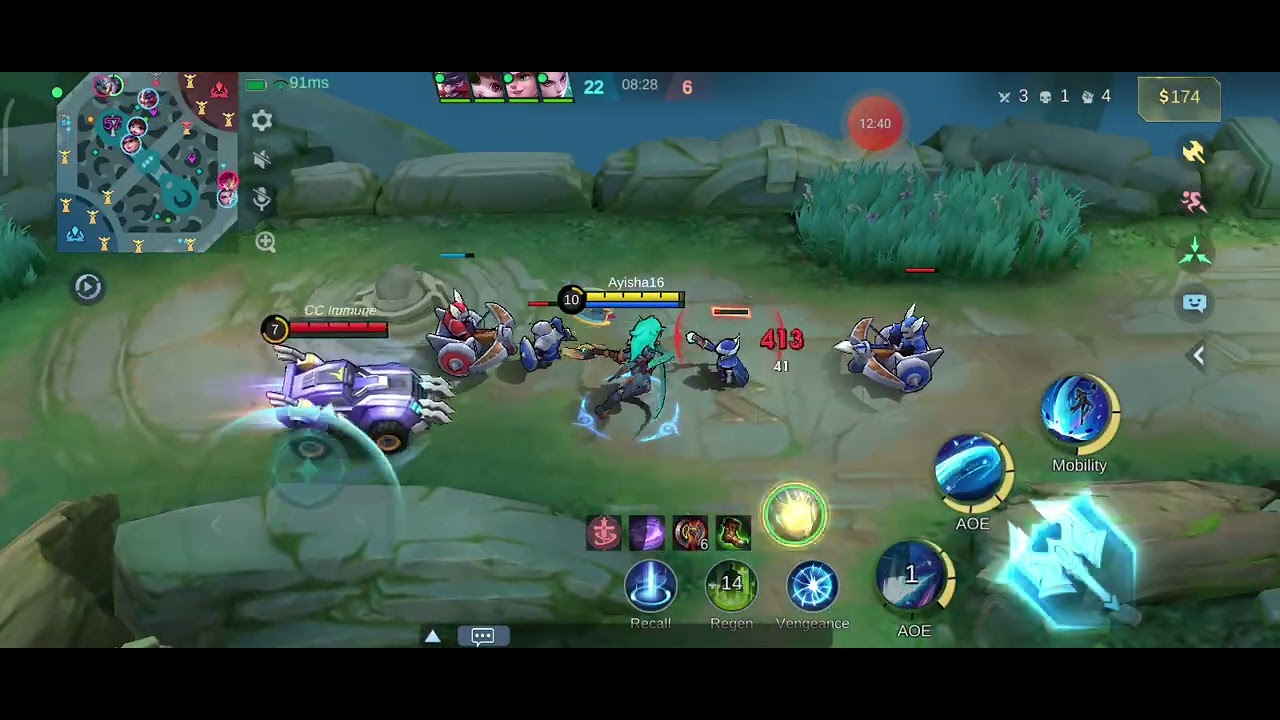 Alpha exciting fight against johnson and Odette combination solorank game