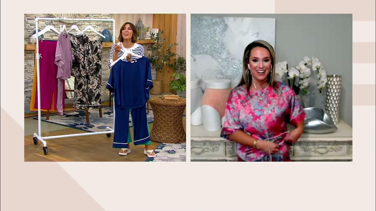 Breezies Lounge Stretch Satin Short Sleeve Sleep Set on QVC YouTube