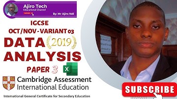 IGCSE ICT (0417/0983) Paper 3 Data Analysis (Spreadsheet) October November 2019 Variant 03
