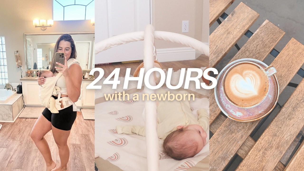 24 HOURS WITH A NEWBORN | our daily routine as a first time mom & my postpartum struggles | Mom Vlog