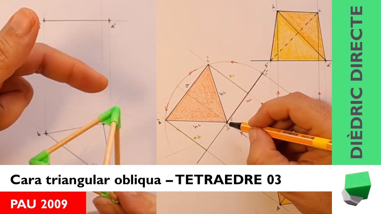 Triangle oblic - Tetraedre 03 - PAU 2009 - Poliedres regulars - Dièdric directe