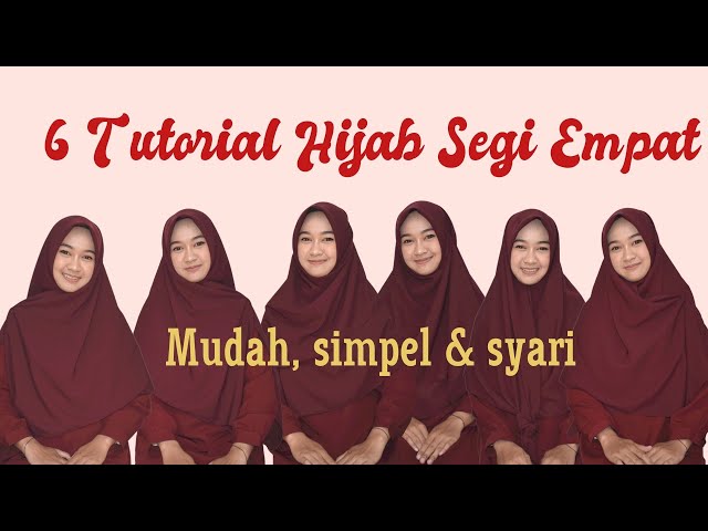 Tutorial Hijab segi empat syari untuk pemula, mudah banget!! Simpel tapi cantik by hijab ss class=