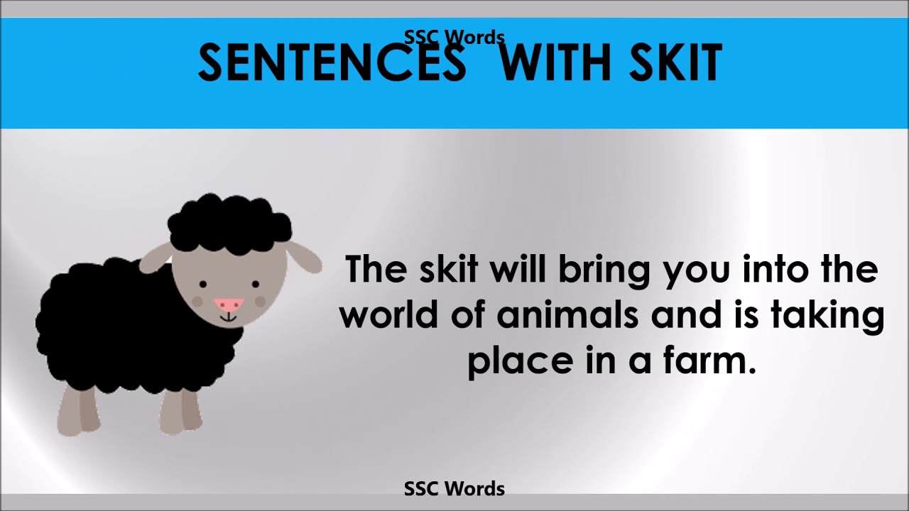 Skit - Improve English - Meaning and 5 sentences - GRE / CAT / GMAT ...