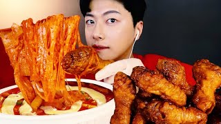 MUKBANG, пряный медовый цыпленок Tteokbokki! Это лучшая комбинация❤ EATING SHOW