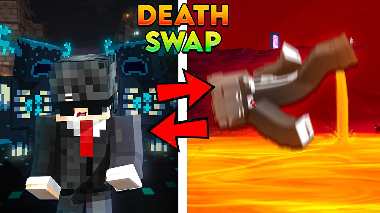 When 2 Noobs Play Minecraft DeathSwap ( Very Funny )