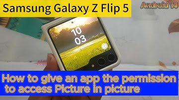 Samsung Galaxy Z Flip 5: How to give an app the permission to access Picture in picture (Android 14)