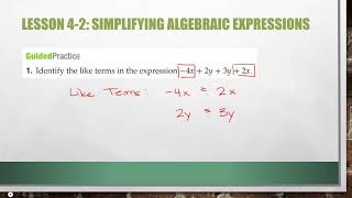 Celebrity Pre Algebra A: Chapter 4 Lesson 2- Simplifying Algebraic Expressions Profile