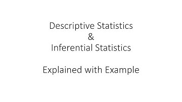 Descriptive Statistics and Inferential Statistics Explained with Example using MS Excel