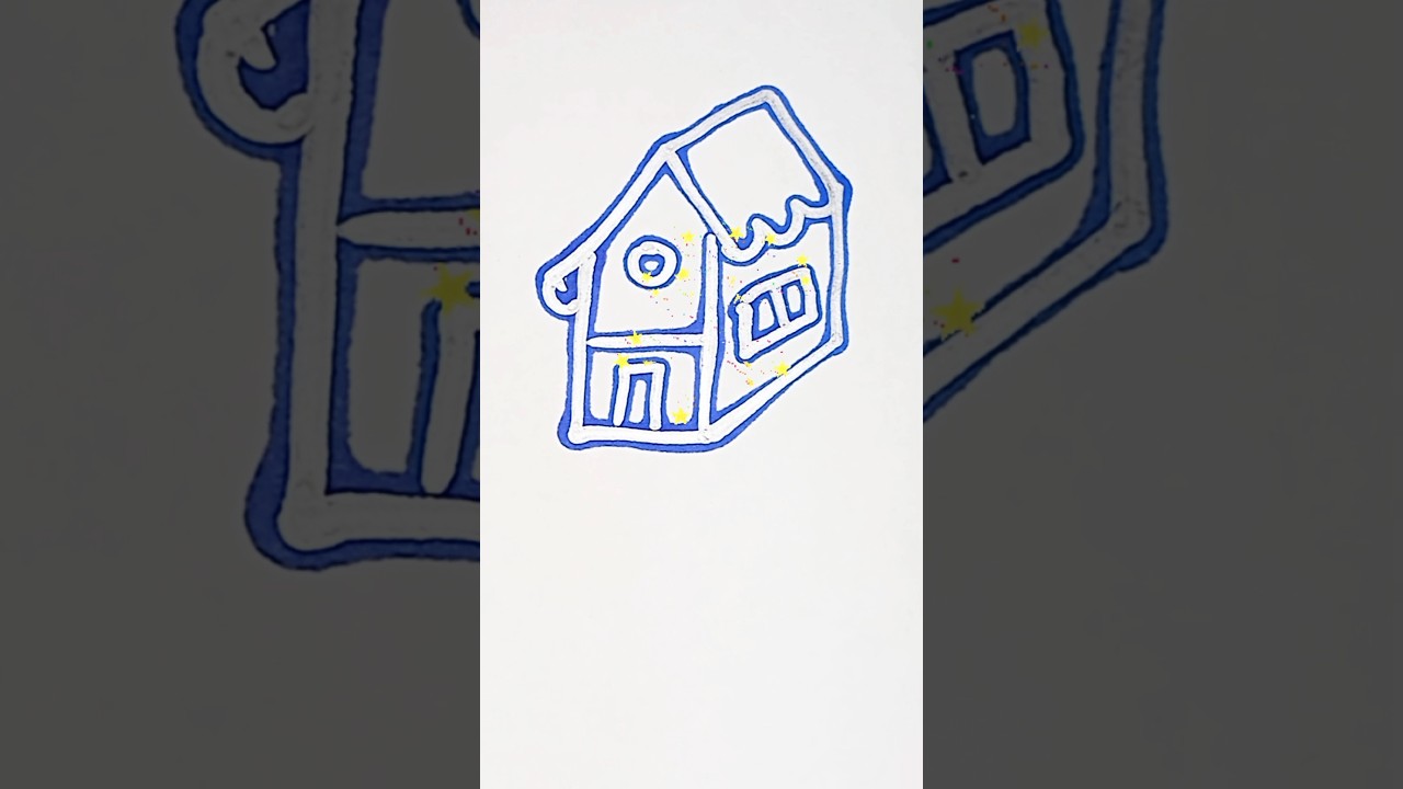Easy House 🏠 Drawing for kids 