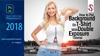 Double Exposure Effects on T-Shirt I Adobe Photoshop CC Tutorial by Mams I Sketch Station screenshot 4