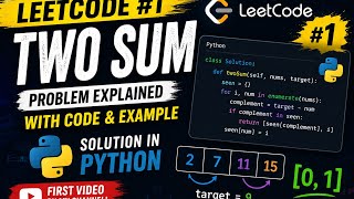 LeetCode #1 Two Sum | Python Solution Explained | DSA for Beginners 🐍