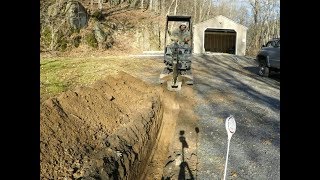 Digging trench for electric and soldering a radiator