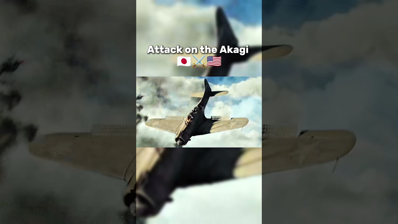 Battle of midway 🇯🇵⚔️🇺🇲 - Attack on the Akagi || #ww2 #battle #aviation #navy #history