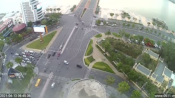 Camera nút giao thông tây Cầu Rồng Đà Nẵng sáng 13/04/2021 06h40-08h40