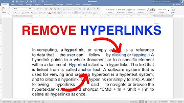 How to Remove a Hyperlink in Word on MAC