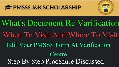 PMSSS 2021 22 Document Re Varification Procedure