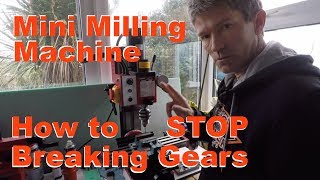 mini milling machine Mod No more broken gears
I keep on breaking the plastic gears in my milling machine.
Its a human error problem.
so here is a fix to stop me from breaking anymore. mini milling machine Mod No more broken gears