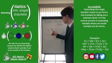 Factorising using single brackets