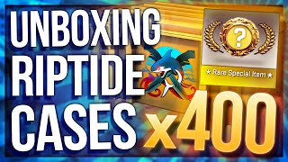 UNBOXING 400 OPERATION RIPTIDE CASES (INSANE KNIFE)