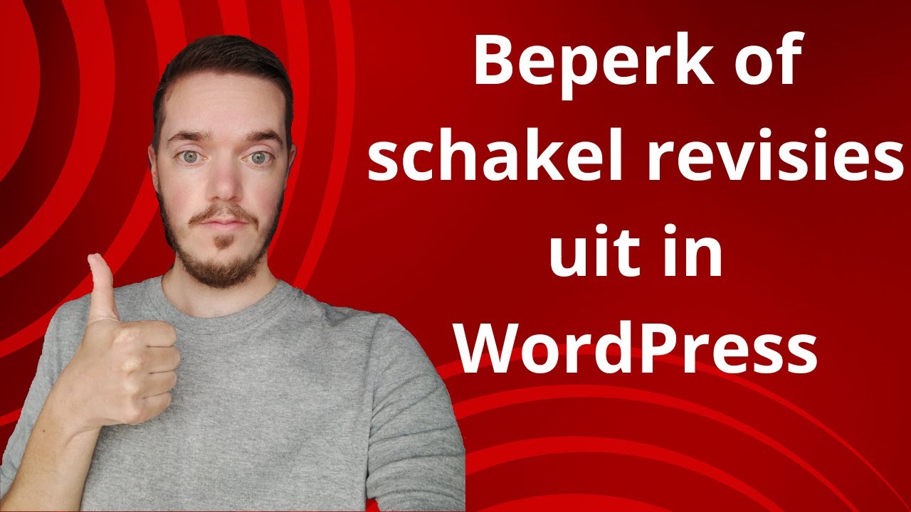 Beperk of schakel revisies uit in WordPress (SIMPEL) - YouTube
