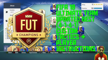 FIFA 19 ULTIMATE TEAM UPDATED BEST (4-1-4-1) CUSTOM TACTICS & PLAYER INSTRUCTIONS