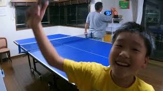 国際規格フルサイズ卓球台をリビングルームに置くとこうなる！　そろそろ勝てなくなってきた　自宅で卓球　梅雨でも毎日運動