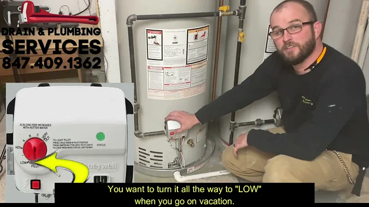 What should I do with a water heater when I go on vacation?