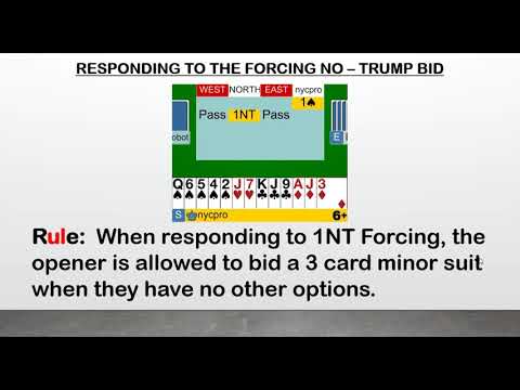 Basic Bridge Bidding Chart