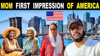 INDIAN MOM FIRST IMPRESSION Of AMERICA | Indian parents First Time In USA | Indian In USA