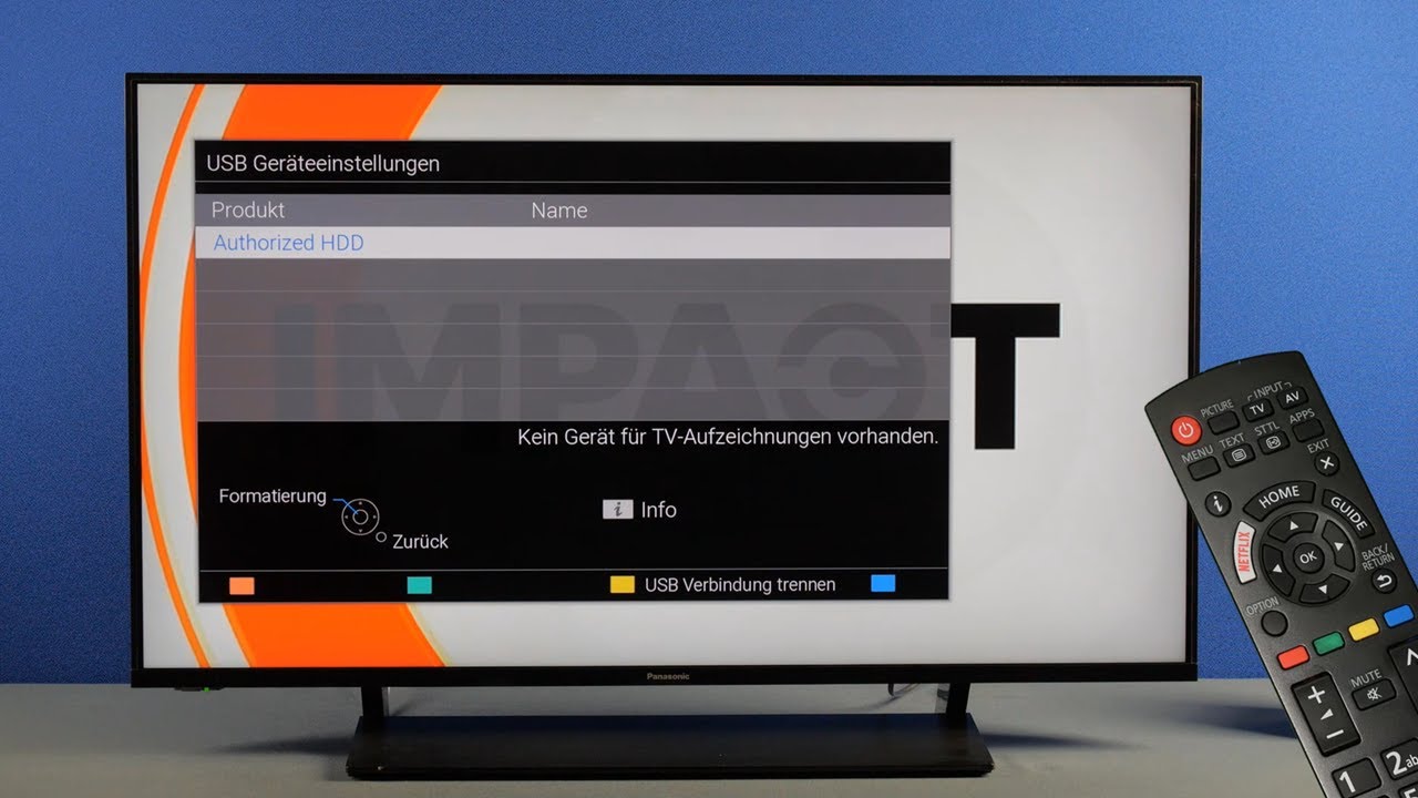 Panasonic Aufnahme Auf Festplatte Funktioniert Nicht Einrichten einer USB-Festplatte | Panasonic Support - YouTube