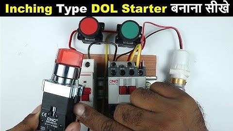 Inching and Non Inching DOL Starter Control Wiring with Selector Switch @ElectricalTechnician