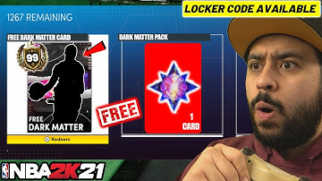 THIS GUARANTEED DARK MATTER PACK GAVE ME ONE OF THE BEST CARDS AND LOCKER CODES IN NBA 2K21 MYTEAM