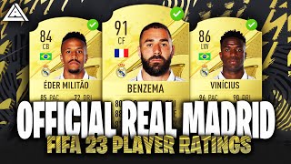 OFFICIAL REAL MADRID IN FIFA 23✅ | OFFICIAL FIFA 23 RATINGS | FT. Benzema, Vinicius JR, Rüdiger