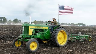 John Deere Tractors in the field at Half Century of Progress Show - Day 3