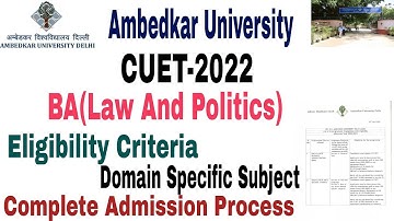 B R Ambedkar University Delhi BA law Admission Process, eligibility criteria, form, test,syllabus