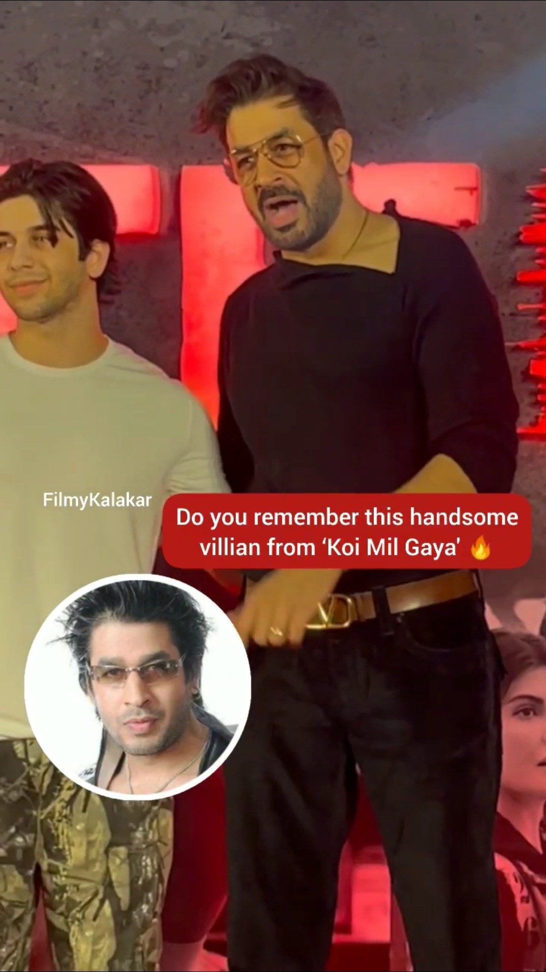 Sizzling villian from ‘Koi Mil Gaya', #rajatbedi got clicked with his son ? #filmykalakar