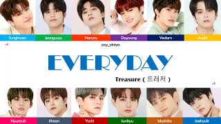 TREASURE (트레저) - Everyday Color Coded Lyrics Han/Rom/Ina || Lirik Terjemahan