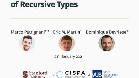 On the Semantic Expressiveness of Recursive Types -- POPL 2021 Full Video