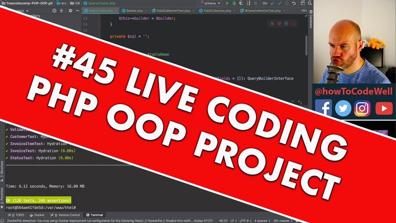 Live PHP Coding Stream #45 Rebuilding the Query Builder Part One - YouTube
