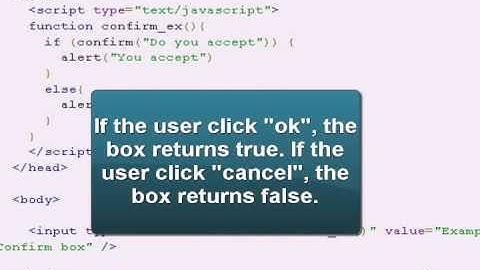 Javascript Tutorial : Confirm box in javascript